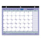 Monthly Desk Pad Calendar, 11 X 8.5, White/blue/green Sheets, Black Binding, 12-month (jan To Dec): 2024