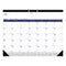 Academic Monthly Desk Pad Calendar, 22 X 17, White/blue/gray Sheets, Black Binding/corners, 13-month (july-july): 2023-2024