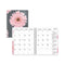 Essential Collection 14-month Ruled Monthly Planner, 8.88 X 7.13, Daisy Black/pink Cover, 14-month (dec To Jan): 2023 To 2025