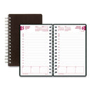 Duraflex Daily Planner, 8 X 5, Black Cover, 12-month (jan To Dec): 2024