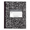 Marble Cover Composition Book, Wide/legal Rule, Black Marble Cover, (48) 8.5 X 7 Sheets