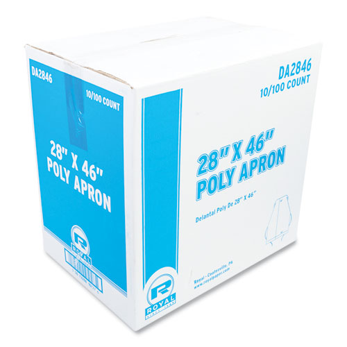 Poly Apron, 28 X 46,  One Size Fits All, White, 100/pack, 10 Packs/carton