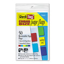 Removable Page Flags, Red/blue/green/yellow/purple, 10/color, 50/pack