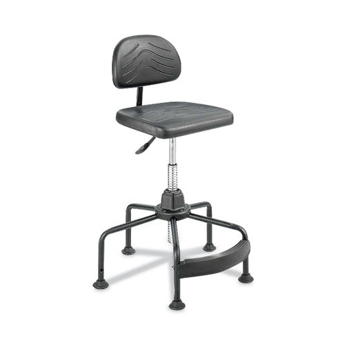 Task Master Economy Industrial Chair, Supports Up To 250 Lb, 17" To 35" Seat Height, Black