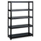Boltless Steel Shelving, Five-shelf, 48w X 24d X 72h, Black
