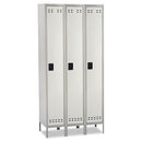 Single-tier, Three-column Locker, 36w X 18d X 78h, Two-tone Gray