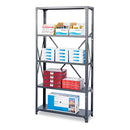 Commercial Steel Shelving Unit, Five-shelf, 36w X 12d X 75h, Dark Gray