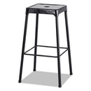 Bar-height Steel Stool, Backless, Supports Up To 250 Lb, 29" Seat Height, Black