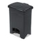 Plastic Step-on Receptacle, 4 Gal, Plastic, Black