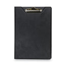 Value Padfolio, Heavyweight Sealed Vinyl, Brass Clip, Inside Front Pocket, Black