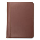 Contrast Stitch Leather Padfolio, 8 1/2 X 11, Leather, Tan