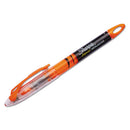 Liquid Pen Style Highlighters, Fluorescent Orange Ink, Chisel Tip, Orange/black/clear Barrel, Dozen