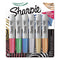 Metallic Chisel Tip Permanent Marker, Medium Chisel Tip, Assorted, 6/pack