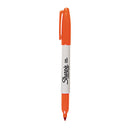 Fine Tip Permanent Marker, Fine Bullet Tip, Orange, Dozen