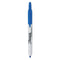 Retractable Permanent Marker, Fine Bullet Tip, Blue