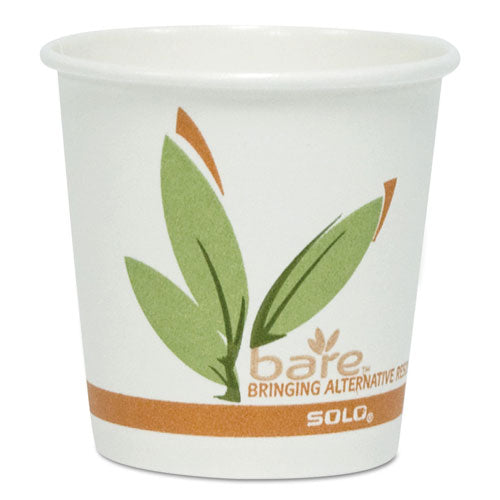 Bare Eco-forward Recycled Content Pcf Paper Hot Cups, 10 Oz, Green/white/beige, 1,000/carton