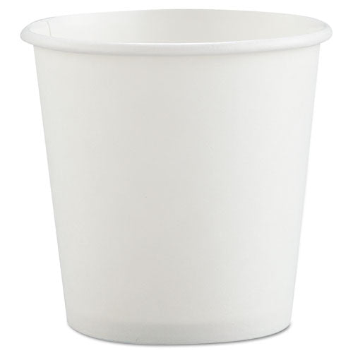 Single-sided Poly Paper Hot Cups, 4 Oz, White, 50 Bag, 20 Bags/carton