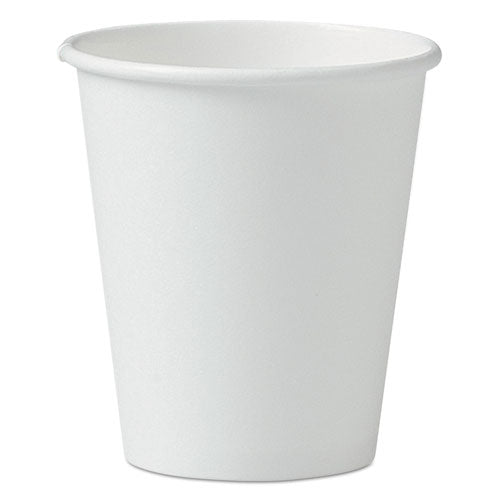 Single-sided Poly Paper Hot Cups, 6 Oz, White, 50/pack, 20 Packs/carton