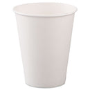 Single-sided Poly Paper Hot Cups, 8 Oz, White, 50/bag, 20 Bags/carton