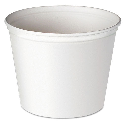 Double Wrapped Paper Bucket, Unwaxed, 53 Oz, White, 50/pack, 6 Packs/carton