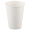 Single-sided Poly Paper Hot Cups, 12 Oz, White, 50/bag, 20 Bags/carton