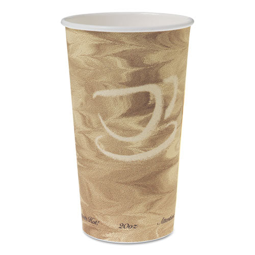 Single Sided Poly Paper Hot Cups, 20 Oz, Mistique Design, 40/bag, 15 Bags/carton