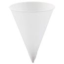 Cone Water Cups, Cold, Paper, 4.25 Oz, Rolled Rim, White, 200/bag, 25 Bags/carton