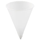 Cone Water Cups, Cold, Paper, 4 Oz, Rolled Rim, White, 200/bag, 25 Bags/carton