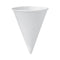 Bare Eco-forward Treated Paper Cone Cups, 6 Oz, White, 200/sleeve, 25 Sleeves/carton