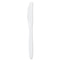 Guildware Extra Heavyweight Plastic Cutlery, Knives, White, 100/box