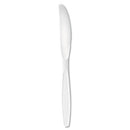 Guildware Extra Heavyweight Plastic Cutlery, Knives, White, Bulk, 1,000/carton