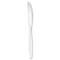 Guildware Extra Heavyweight Plastic Cutlery, Knives, White, Bulk, 1,000/carton