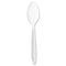 Impress Heavyweight Full-length Polystyrene Cutlery, Teaspoon, White, 1,000/carton