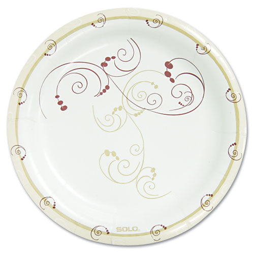 Symphony Paper Dinnerware, Mediumweight Plate, 8.5" Dia, Tan, 125/pack