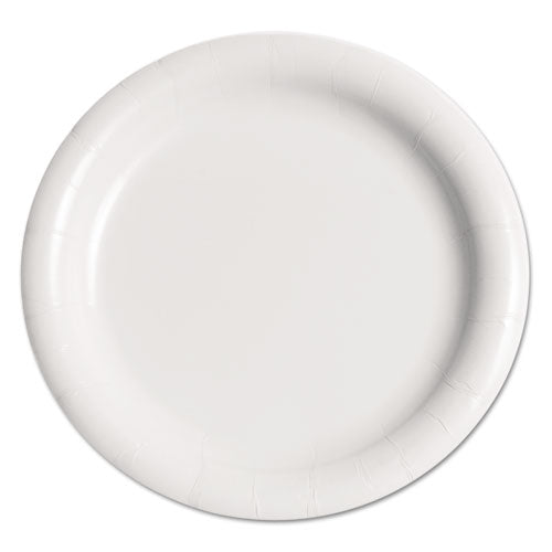 Bare Eco-forward Clay-coated Mediumweight Paper Plate, 9" Dia, White, 125/pack, 4 Packs/carton