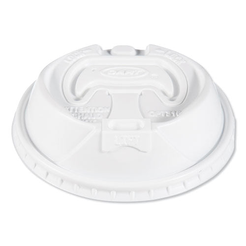 Optima Reclosable Lids For Hot Paper Cups, Fits 10 Oz To 24 Oz Cups, White, 1,000/carton