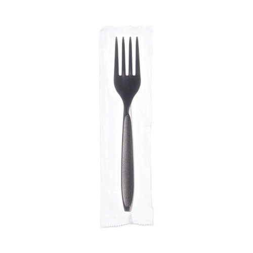 Reliance Mediumweight Cutlery, Fork, Black, 1,000/carton