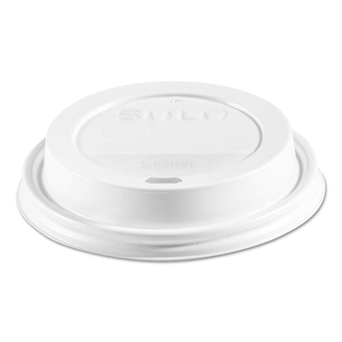 Traveler Cappuccino Style Dome Lid, Polypropylene, Fits 10 Oz To 24 Oz Hot Cups, White, 1,000/carton