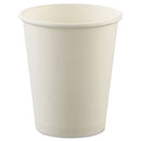 Uncoated Paper Cups, Hot Drink, 8 Oz, White, 1,000/carton