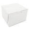 White One-piece Non-window Bakery Boxes, 6 X 6 X 4, White, Paper, 250/bundle