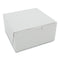 White One-piece Non-window Bakery Boxes, Standard, 3 X 6 X 6, White, Paper, 250/carton