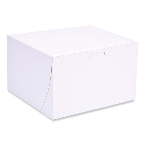 Bakery Boxes, Standard, 8 X 8 X 5, White, Paper, 100/carton