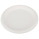 Champware Heavyweight Bagasse Dinnerware, Plate, 10" Dia, White, 500/carton