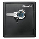 Fire-safe With Biometric And Keypad Access, 1.23 Cu Ft, 16.3w X 19.3d X 17.8h, Black