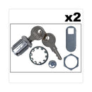 Replacement Lock And Keys For Cleaning Carts, Silver