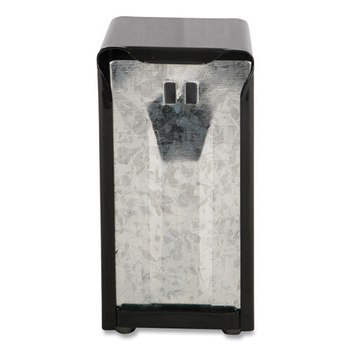 Tabletop Napkin Dispenser, Tall Fold, 3.75 X 4 X 7.5, Capacity: 150, Black