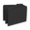 Interior File Folders, 1/3-cut Tabs: Assorted, Letter Size, 0.75" Expansion, Black/gray, 100/box