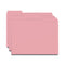 Interior File Folders, 1/3-cut Tabs: Assorted, Letter Size, 0.75" Expansion, Pink, 100/box