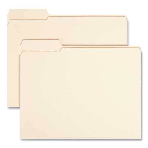 Reinforced Tab Manila File Folders, 1/3-cut Tabs: Left Position, Letter Size, 0.75" Expansion, 11-pt Manila, 100/box