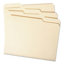 Top Tab File Folders With Antimicrobial Product Protection, 1/3-cut Tabs: Assorted, Letter, 0.75" Expansion, Manila, 100/box